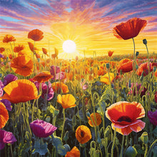 Load image into Gallery viewer, Diamond Painting - Full Square - Poppy flower sea (40*40CM)

