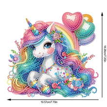 Load image into Gallery viewer, Single-Side Desktop Diamond Art Kits for Adults Beginner Kids (Rainbow Unicorn)
