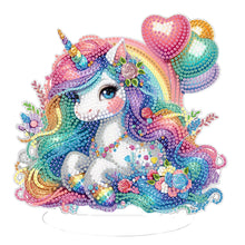 Load image into Gallery viewer, Single-Side Desktop Diamond Art Kits for Adults Beginner Kids (Rainbow Unicorn)
