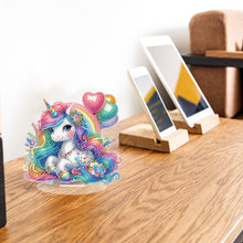 Load image into Gallery viewer, Single-Side Desktop Diamond Art Kits for Adults Beginner Kids (Rainbow Unicorn)
