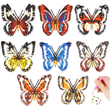 Load image into Gallery viewer, 8Pcs Butterfly Kid Diamond Art Painting Stickers Kits Fun DIY Arts Crafts Paint
