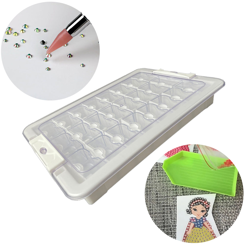 24 Grid Diamond Painting Bead Storage Containers Bead Organizers and Dot Storage