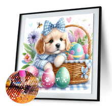Load image into Gallery viewer, Diamond Painting - Full Round - Curly-eared dog and Easter eggs (30*30CM)
