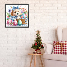Load image into Gallery viewer, Diamond Painting - Full Round - Curly-eared dog and Easter eggs (30*30CM)
