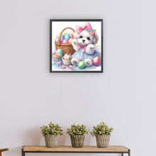 Load image into Gallery viewer, Diamond Painting - Full Round - Ravenclaw puppies and Easter eggs (30*30CM)
