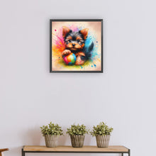 Load image into Gallery viewer, Diamond Painting - Full Round - ball with little yorkshire terrier (30*30CM)
