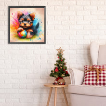 Load image into Gallery viewer, Diamond Painting - Full Round - ball with little yorkshire terrier (30*30CM)
