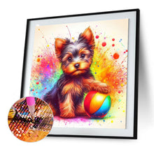 Load image into Gallery viewer, Diamond Painting - Full Round - Ball with Yorkshire Terrier (30*30CM)
