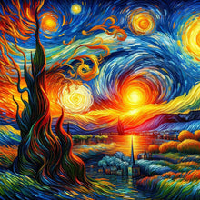 Load image into Gallery viewer, Diamond Painting - Full Round - Colored lead painting of the exterior scene of the galaxy (40*40CM)
