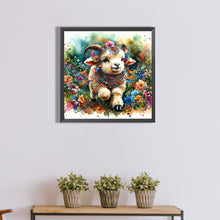 Load image into Gallery viewer, Diamond Painting - Full Round - Indian colorful feathered white sheep (40*40CM)
