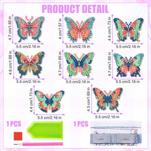 Load image into Gallery viewer, 8 Pcs Full Drill Diamond Painting Magnets Refrigerator for Adult Kid (Butterfly)
