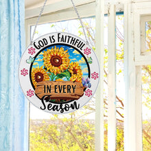Load image into Gallery viewer, Acrylic Suncatcher Window Door Sign Hanging Decor Garden Decor (God is Faithful)
