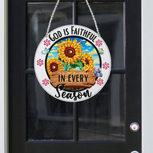 Load image into Gallery viewer, Acrylic Suncatcher Window Door Sign Hanging Decor Garden Decor (God is Faithful)
