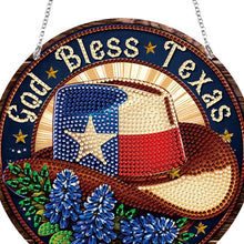 Load image into Gallery viewer, Acrylic Suncatcher Window Door Sign Hanging Decor Garden Decor (God Bless Texas)
