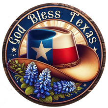 Load image into Gallery viewer, Acrylic Suncatcher Window Door Sign Hanging Decor Garden Decor (God Bless Texas)

