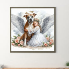Load image into Gallery viewer, Diamond Painting - Full Round - Angel dog and baby (30*30CM)
