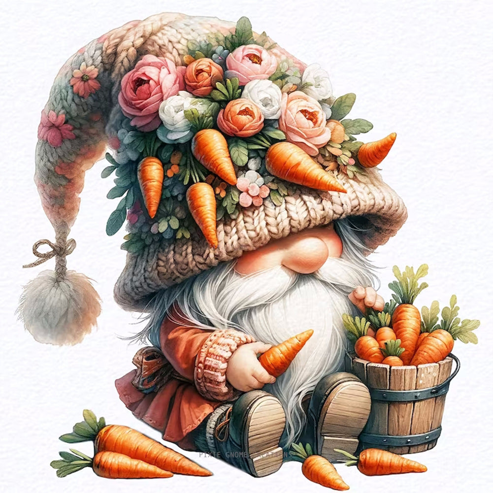 Diamond Painting - Full Round - Fruit and vegetable gnomes (30*30CM)