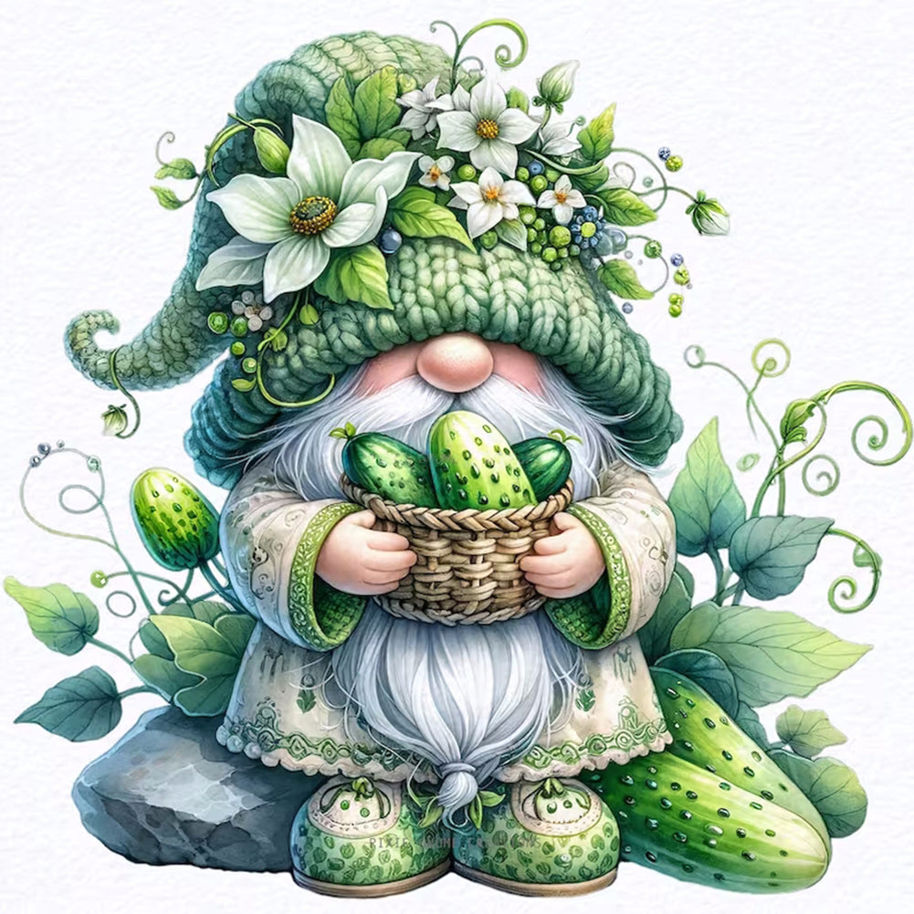 Diamond Painting - Full Round - Fruit and vegetable gnomes (30*30CM)
