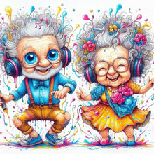 Load image into Gallery viewer, Diamond Painting - Full Round - old couple (30*30CM)
