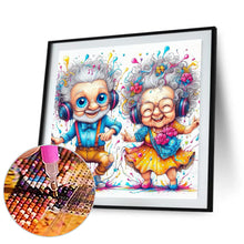 Load image into Gallery viewer, Diamond Painting - Full Round - old couple (30*30CM)
