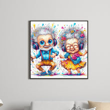 Load image into Gallery viewer, Diamond Painting - Full Round - old couple (30*30CM)
