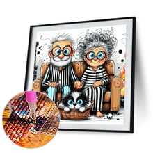 Load image into Gallery viewer, Diamond Painting - Full Round - old couple (30*30CM)
