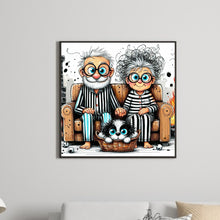 Load image into Gallery viewer, Diamond Painting - Full Round - old couple (30*30CM)
