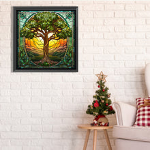 Load image into Gallery viewer, Diamond Painting - Full Square - glass art lucky tree (40*40CM)
