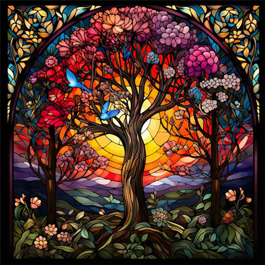 Diamond Painting - Full Square - glass art lucky tree (40*40CM)