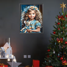 Load image into Gallery viewer, Diamond Painting - Full Square - little girl holding a deer (40*50CM)
