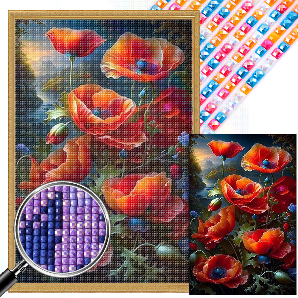 AB Diamond Painting - Full Square - poppy flower (40*65CM)