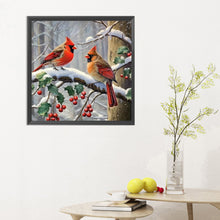 Load image into Gallery viewer, Diamond Painting - Full Round - snow cardinal (30*30CM)
