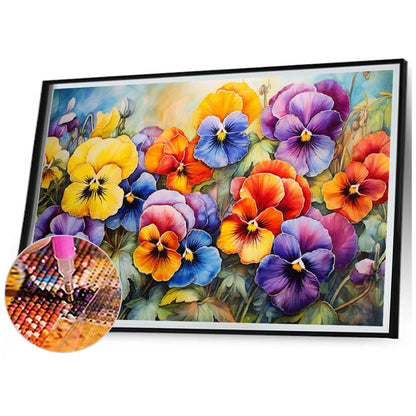 Diamond Painting - Full Square - pansy (70*50CM)