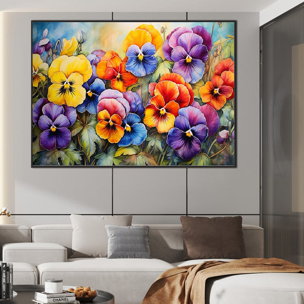 Diamond Painting - Full Square - pansy (70*50CM)