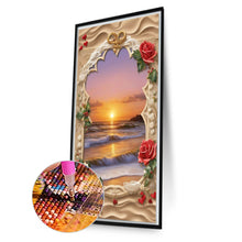 Load image into Gallery viewer, AB Diamond Painting - Full Square - seaside sunset picture frame (40*70CM)
