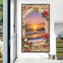 Load image into Gallery viewer, AB Diamond Painting - Full Square - seaside sunset picture frame (40*70CM)
