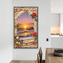 Load image into Gallery viewer, AB Diamond Painting - Full Square - seaside sunset picture frame (40*70CM)
