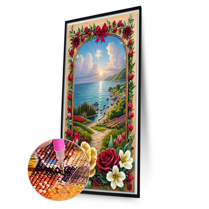 AB Diamond Painting - Full Square - seaside picture frame (40*70CM)
