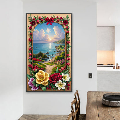 AB Diamond Painting - Full Square - seaside picture frame (40*70CM)