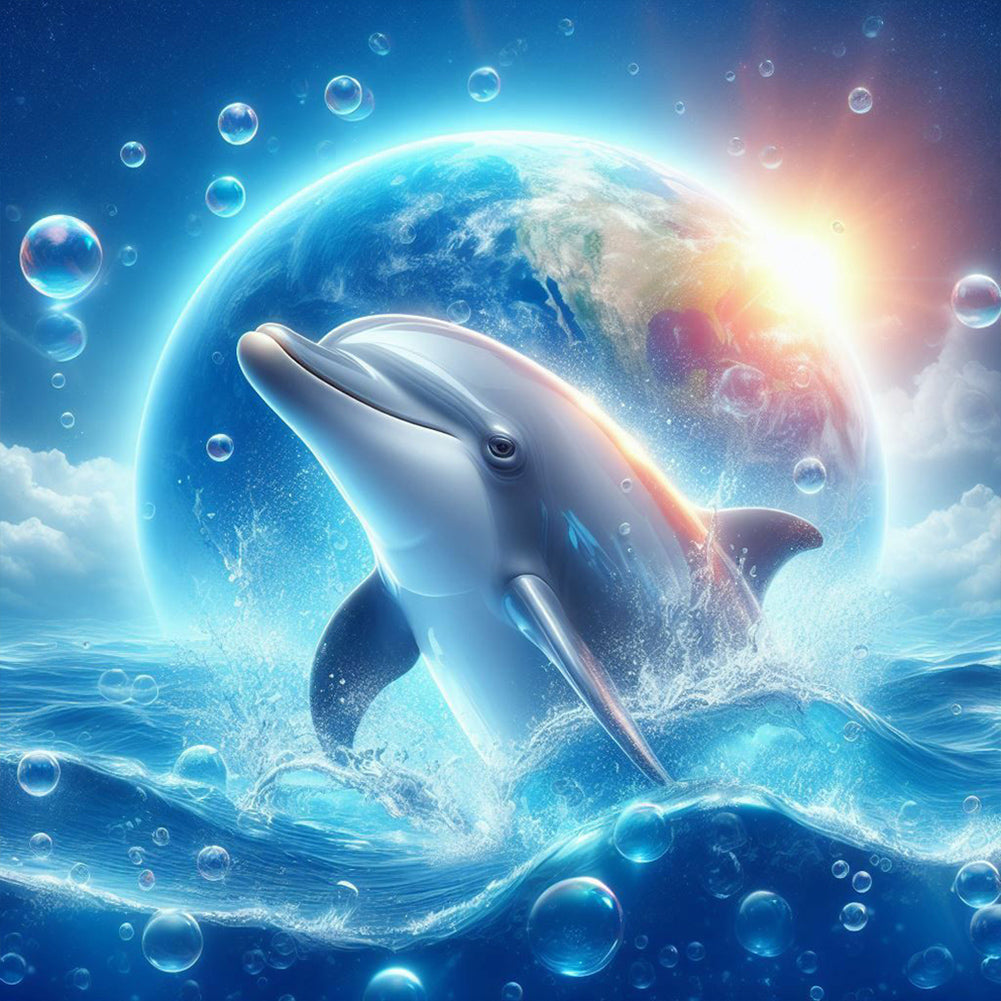 Diamond Painting - Full Round - earth dolphin (40*40CM)