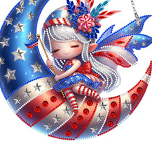 Load image into Gallery viewer, Single-Side Fairy Diamond Art Hanging Pendant for Home Wall Decor (Fairy Moon)
