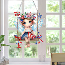 Load image into Gallery viewer, Single-Side Fairy Diamond Art Hanging Pendant for Home Wall Decor (Fairy Swing)
