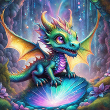Load image into Gallery viewer, Diamond Painting - Full Round - multi-colored dragon (30*30CM)
