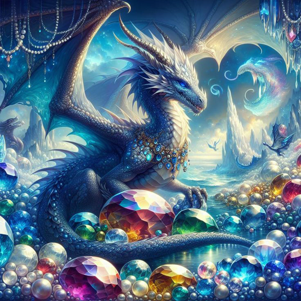Diamond Painting - Full Round - Dragons and Dragon's Treasures (30*30CM)
