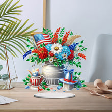 Load image into Gallery viewer, American Flag Special Shape Diamond Painting Desktop Ornament (Flower Vase 2)

