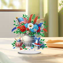 Load image into Gallery viewer, American Flag Special Shape Diamond Painting Desktop Ornament (Flower Vase 2)
