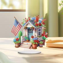 Load image into Gallery viewer, American Flag Special Shape Diamond Painting Desktop Home Ornament (House 4)

