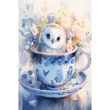 Load image into Gallery viewer, Diamond Painting - Full Round - cup white owl (40*60CM)
