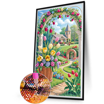 Diamond Painting - Full Round - Manor flowers and plants (30*50CM)