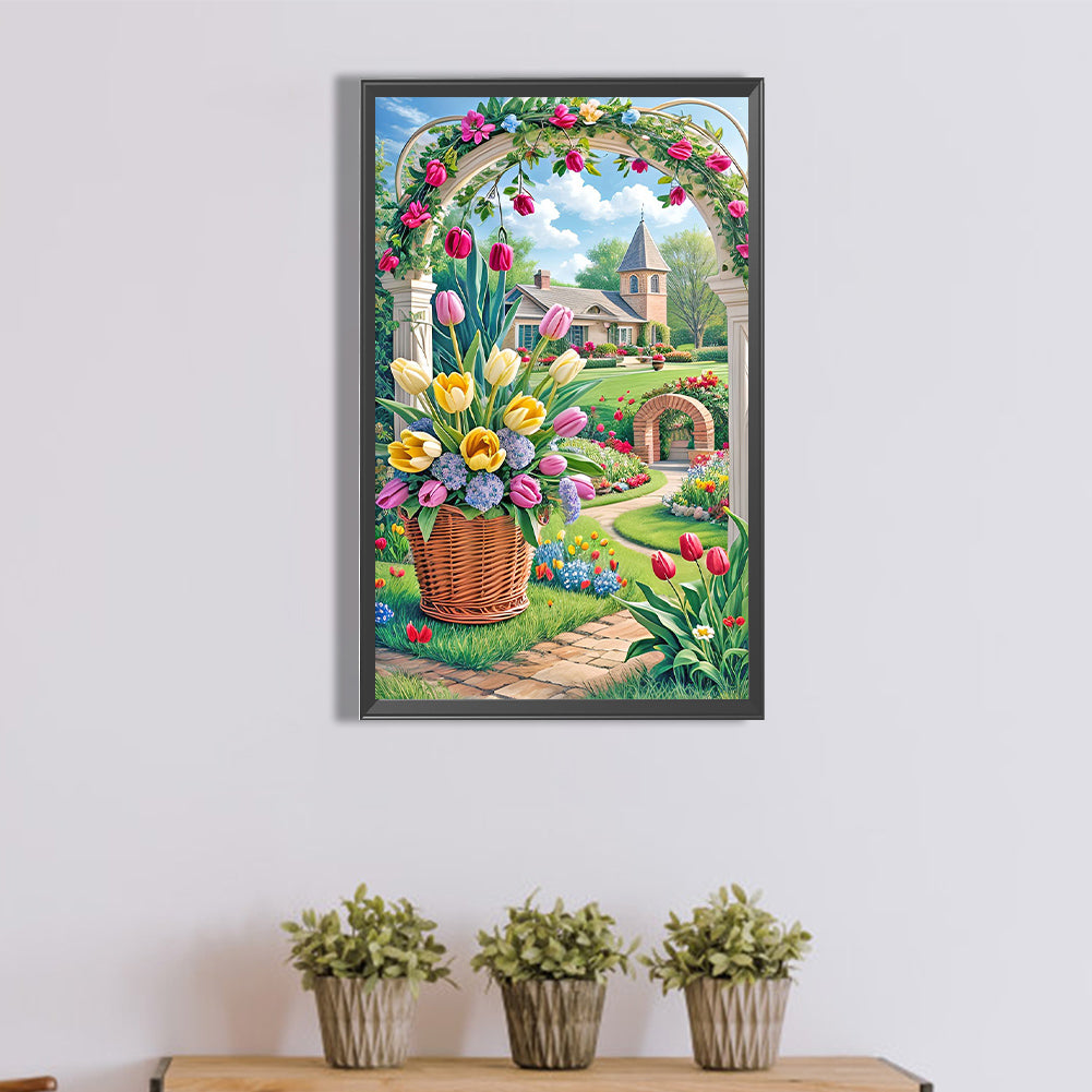 Diamond Painting - Full Round - Manor flowers and plants (30*50CM)